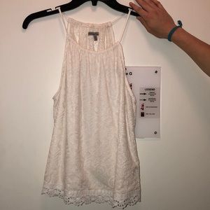 White lace halter top